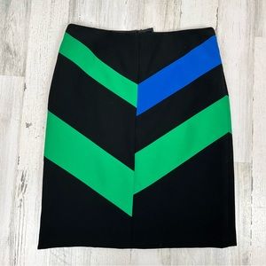 Carlisle Abstract Striped Pencil Skirt